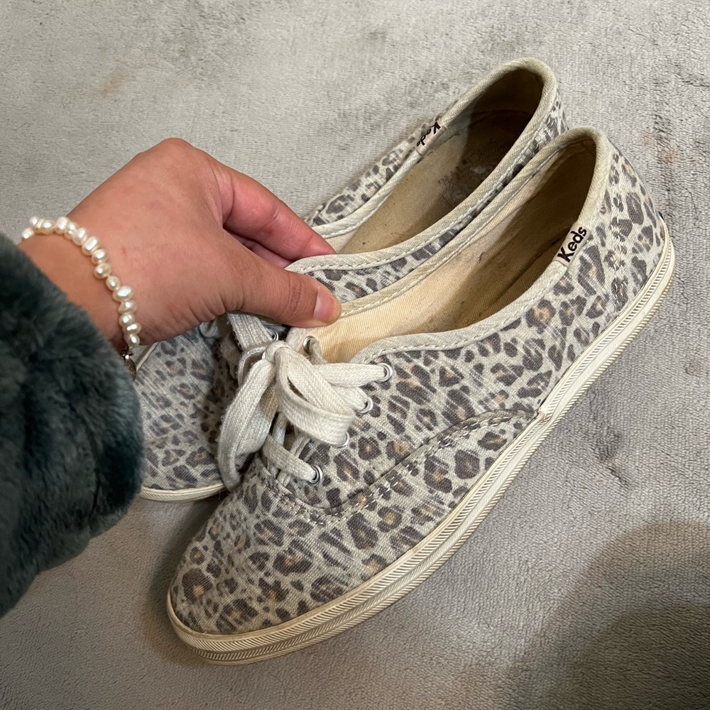 Leopard print champion Keds sz 7